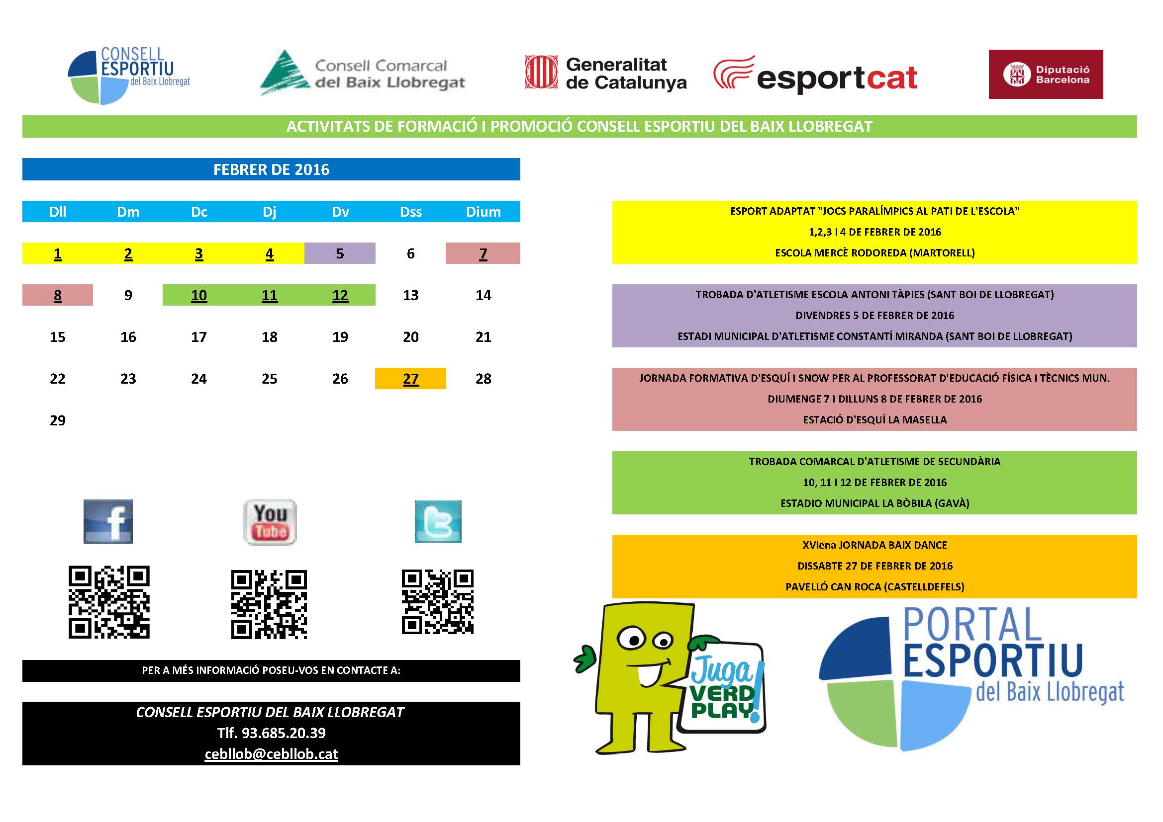 Activitats CEBLLOB Febrer 2016