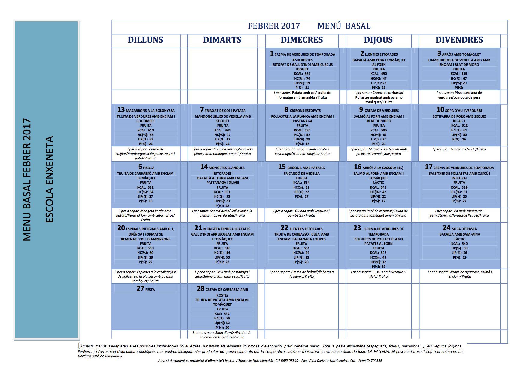 menu-basal